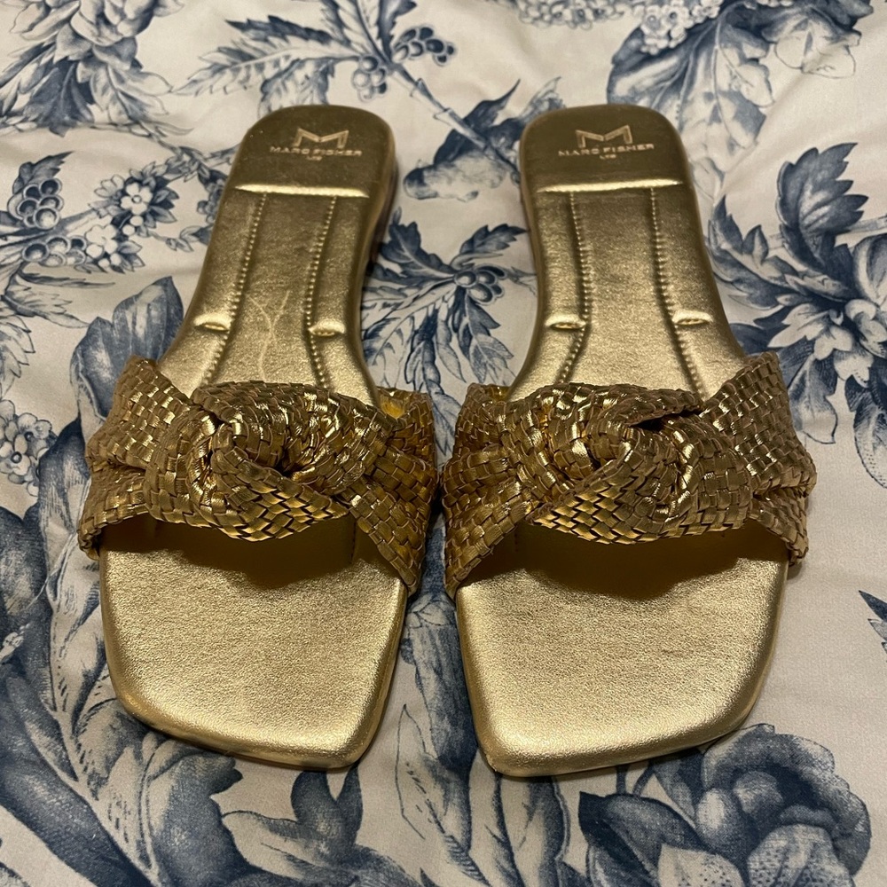 Gold Marc Fisher ‘Marlon’ Sandal - stunning!